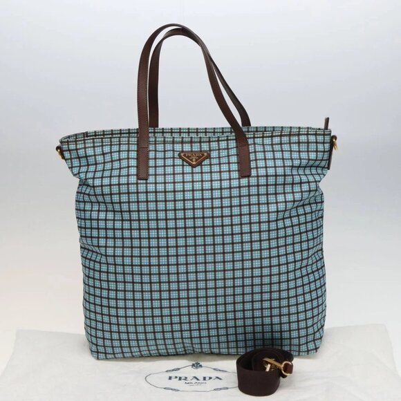 PRADA Hand Bag Nylon 2way Light Blue B2600G Auth 80981V - Picture 2 of 15